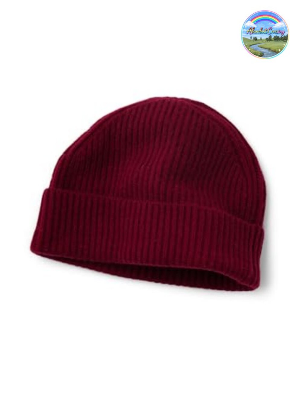 Men's 100% Pure Cashmere Ribbed Cuffed Beanie Hat Winter Skull Cap